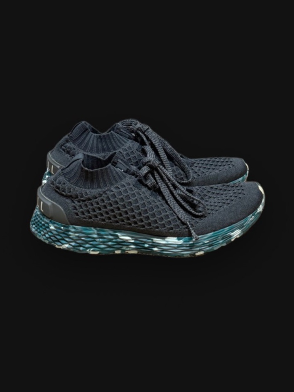 NOBULL Allday Knit Running Shoes Black Arctic Camo Sole - Men’s 9, Women’s 10.5